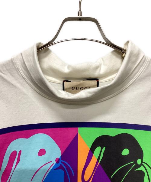 GUCCI（グッチ）GUCCI (グッチ) カットオフクロップドTシャツ ホワイト サイズ:XSの古着・服飾アイテム
