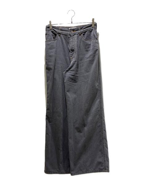 MIU MIU（ミュウミュウ）MIU MIU (ミュウミュウ) Chambray Jeans/シャンブレー ジーンズ/GWP394 S232 15MP グレー サイズ:24の古着・服飾アイテム