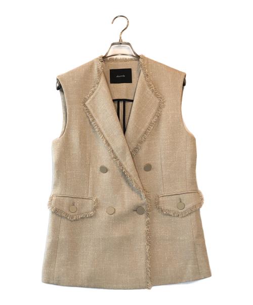 allureville（アルアバイル）allureville (アルアバイル) スラブツイードジレ ベージュ サイズ:2の古着・服飾アイテム