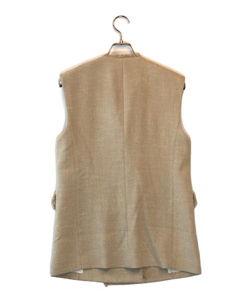 allureville（アルアバイル）allureville (アルアバイル) スラブツイードジレ ベージュ サイズ:2の古着・服飾アイテム