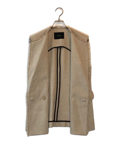 allureville（アルアバイル）allureville (アルアバイル) スラブツイードジレ ベージュ サイズ:2の古着・服飾アイテム