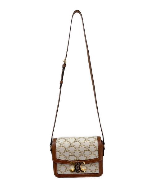 CELINE（セリーヌ）CELINE (セリーヌ) ティーン トリオンフバッグ アイボリーの古着・服飾アイテム