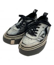 YOHJI YAMAMOTO×XVESSEL（ヨウジヤマモト×ヴァネス・ウー）の古着「ローカットスニーカー」｜ブラック×ホワイト