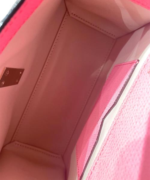 Valextra（ヴァレクストラ）Valextra (ヴァレクストラ) Iside/イジィデ マイクロ 2WAYハンドバッグ ピンク サイズ:マイクロの古着・服飾アイテム
