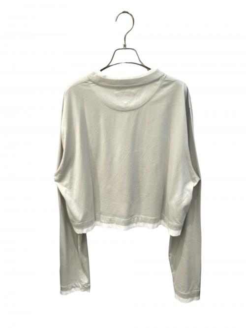PRADA（プラダ）PRADA (プラダ) ロングスリーブジャージーTシャツ マーブルグレー サイズ:Mの古着・服飾アイテム