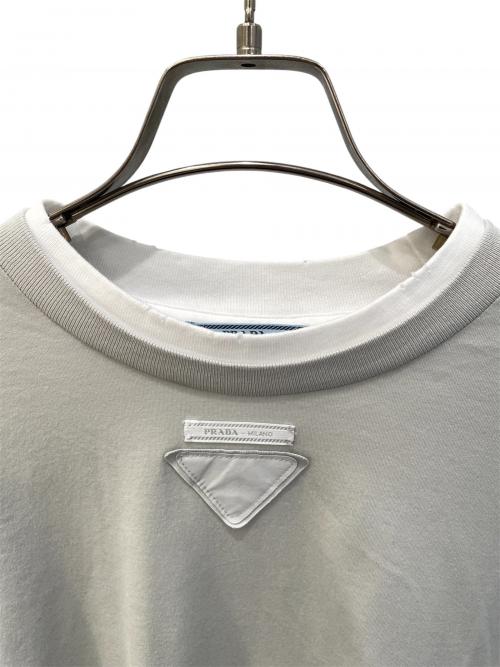 PRADA（プラダ）PRADA (プラダ) ロングスリーブジャージーTシャツ マーブルグレー サイズ:Mの古着・服飾アイテム