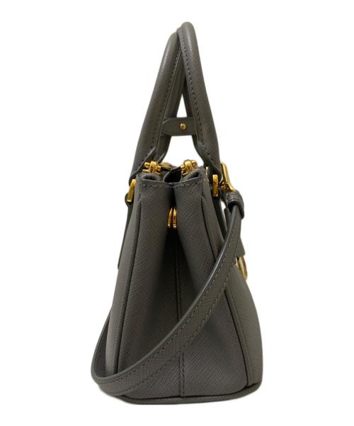 PRADA（プラダ）PRADA (プラダ) ガレリアミニバッグ スレートグレーの古着・服飾アイテム