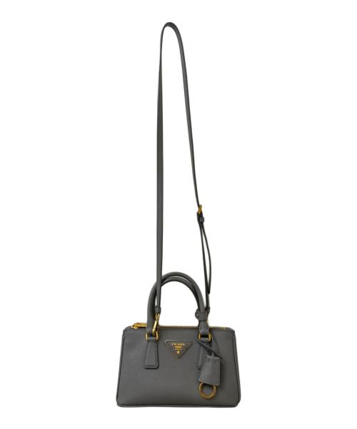 PRADA（プラダ）PRADA (プラダ) ガレリアミニバッグ スレートグレーの古着・服飾アイテム
