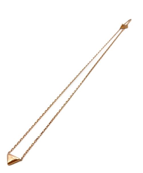 PRADA（プラダ）Eternal Gold Pink Gold Necklace with Mini Triangle Pendant/ミニトライアングルペンダント付 Eternal Gold ピンクゴールド ネックレス/1JCA36_2FPD_F0XEGの古着・服飾アイテム