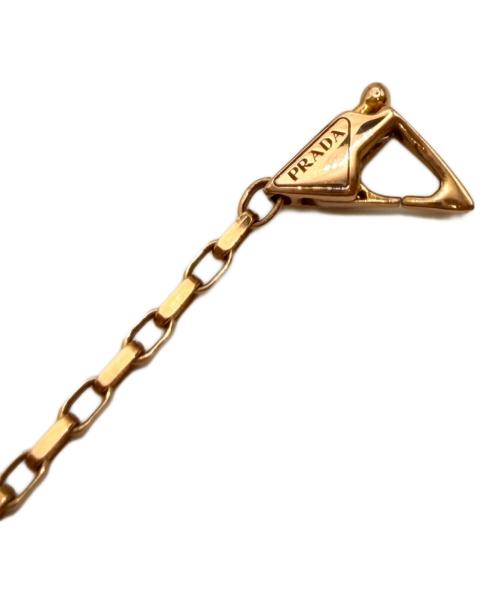 PRADA（プラダ）Eternal Gold Pink Gold Necklace with Mini Triangle Pendant/ミニトライアングルペンダント付 Eternal Gold ピンクゴールド ネックレス/1JCA36_2FPD_F0XEGの古着・服飾アイテム