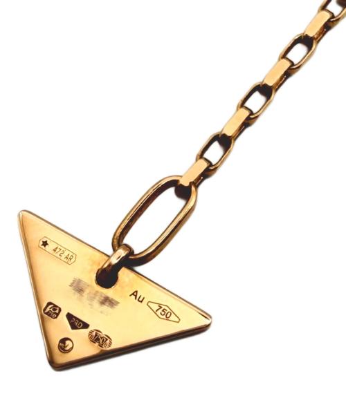 PRADA（プラダ）Eternal Gold Pink Gold Necklace with Mini Triangle Pendant/ミニトライアングルペンダント付 Eternal Gold ピンクゴールド ネックレス/1JCA36_2FPD_F0XEGの古着・服飾アイテム