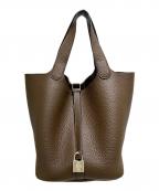 HERMESエルメス）の古着「ピコタンロックMM/トリヨンクレマンス/☐Q刻印:2013年/シルバー金具」｜カカオ