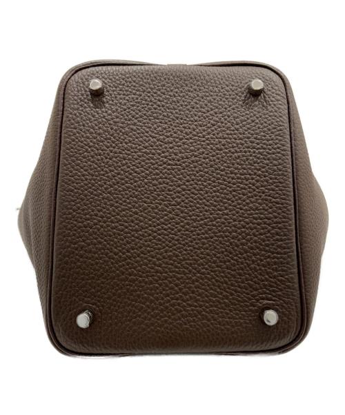 HERMES（エルメス）HERMES (エルメス) ピコタンロックMM/トリヨンクレマンス/☐Q刻印:2013年/シルバー金具 カカオ サイズ:MMの古着・服飾アイテム