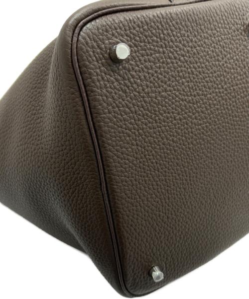 HERMES（エルメス）HERMES (エルメス) ピコタンロックMM/トリヨンクレマンス/☐Q刻印:2013年/シルバー金具 カカオ サイズ:MMの古着・服飾アイテム