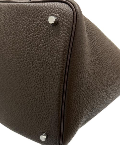 HERMES（エルメス）HERMES (エルメス) ピコタンロックMM/トリヨンクレマンス/☐Q刻印:2013年/シルバー金具 カカオ サイズ:MMの古着・服飾アイテム