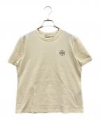 TORY BURCHトリーバーチ）の古着「ラインストーンロゴTシャツ」｜アイボリー