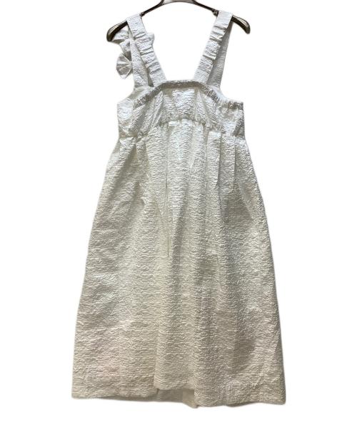 JNHearts（ジェイエヌハーツ）JNHearts (ジェイエヌハーツ) ジャガード リボン ワンピース ホワイト サイズ:Freeの古着・服飾アイテム