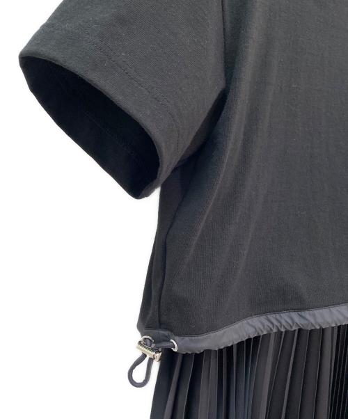 sacai（サカイ）sacai (サカイ) Cotton Jersey x Satin Dress ブラック サイズ:2の古着・服飾アイテム