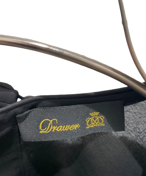 DRAWER（ドゥロワー）DRAWER (ドゥロワー) シアー コットン パフスリーブ ブラウス ブラック サイズ:FREEの古着・服飾アイテム