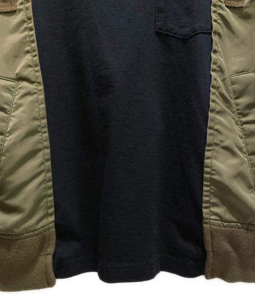 sacai（サカイ）sacai (サカイ) ドッキングTシャツ ネイビー×カーキ サイズ:1の古着・服飾アイテム