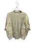 sacai（サカイ）の古着「Nylon Twill Cotton Jersey T-Shirt」｜グリーン
