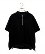 sacaiサカイ）の古着「Cotton Jersey Polo Shirt」｜ブラック