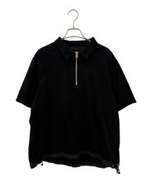 sacai（サカイ）の古着「Cotton Jersey Polo Shirt」｜ブラック