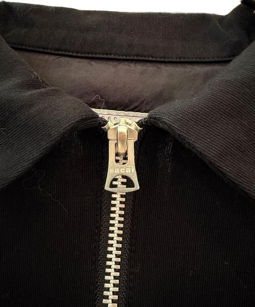 sacai（サカイ）sacai (サカイ) Cotton Jersey Polo Shirt ブラック サイズ:2の古着・服飾アイテム