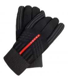 PRADA SPORTS×Reusch（プラダスポーツ×ロイシュ）の古着「ウインドプルーフ ニット グローブ /手袋」｜ブラック