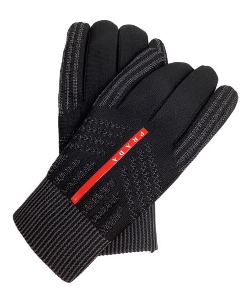 PRADA SPORTS（プラダスポーツ）PRADA SPORTS (プラダスポーツ) Reusch (ロイシュ) ウインドプルーフ ニット グローブ /手袋 ブラックの古着・服飾アイテム