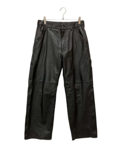 JOURNAL STANDARD relume（ジャーナルスタンダード レリューム）JOURNAL STANDARD relume (ジャーナルスタンダード レリューム) ゴートレザー ペインターパンツ ブラック サイズ:Mの古着・服飾アイテム