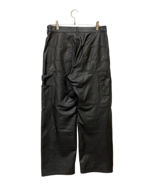 JOURNAL STANDARD relume（ジャーナルスタンダード レリューム）JOURNAL STANDARD relume (ジャーナルスタンダード レリューム) ゴートレザー ペインターパンツ ブラック サイズ:Mの古着・服飾アイテム