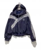Snidel×Chacottスナイデル×チャコット）の古着「コラボナイロンレースブルゾン」｜ネイビー