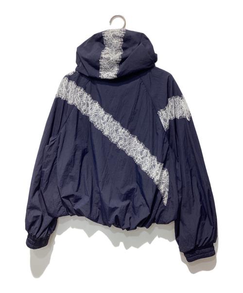 Snidel（スナイデル）Snidel (スナイデル) Chacott (チャコット) コラボナイロンレースブルゾン ネイビー サイズ:Freeの古着・服飾アイテム