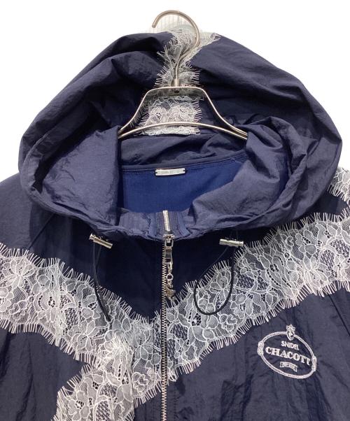 Snidel（スナイデル）Snidel (スナイデル) Chacott (チャコット) コラボナイロンレースブルゾン ネイビー サイズ:Freeの古着・服飾アイテム