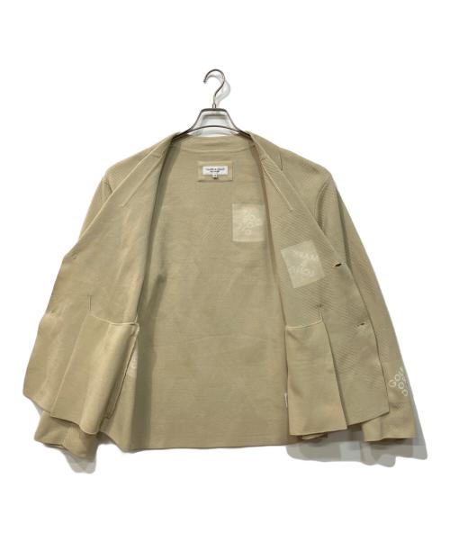 MARK&LONA（マークアンドロナ）MARK&LONA (マークアンドロナ) グリッドライン ストレッチ ニット ブレーザー/パンツセット ベージュ サイズ:SIZE　48の古着・服飾アイテム