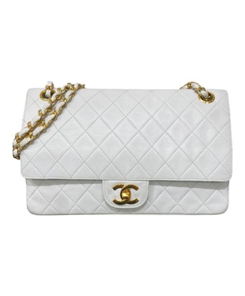 CHANEL（シャネル）CHANEL (シャネル) Wフラップ マトラッセ 25 ホワイト サイズ:25の古着・服飾アイテム