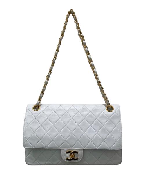 CHANEL（シャネル）CHANEL (シャネル) Wフラップ マトラッセ 25 ホワイト サイズ:25の古着・服飾アイテム