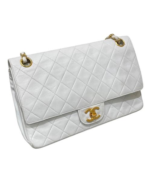CHANEL（シャネル）CHANEL (シャネル) Wフラップ マトラッセ 25 ホワイト サイズ:25の古着・服飾アイテム