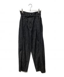 LOHEN（ローヘン）の古着「HIGH WAIST 2TUCK DENIM」｜ブラック