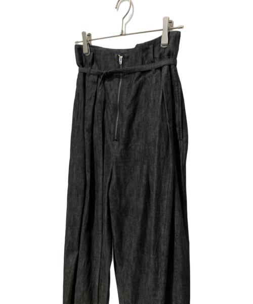 LOHEN（ローヘン）LOHEN (ローヘン) HIGH WAIST 2TUCK DENIM ブラック サイズ:38の古着・服飾アイテム