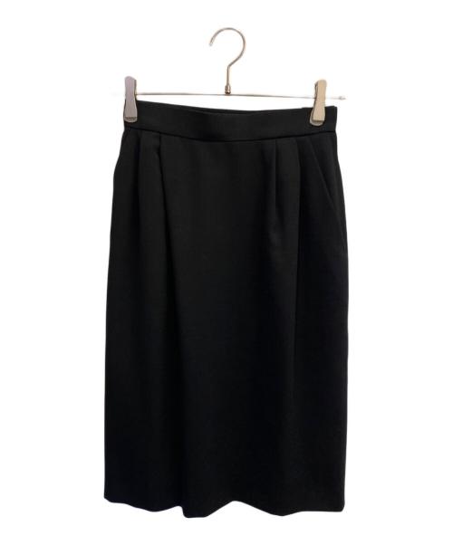 Yves Saint Laurent（イヴサンローラン）Yves Saint Laurent (イヴサンローラン) タイト ウール スカート ブラック サイズ:36の古着・服飾アイテム