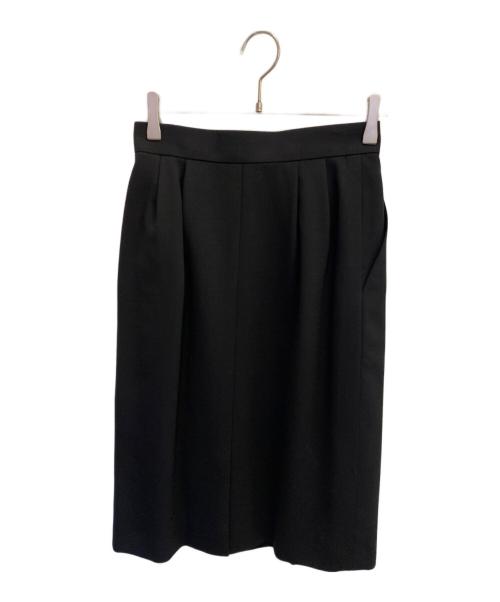 Yves Saint Laurent（イヴサンローラン）Yves Saint Laurent (イヴサンローラン) タイト ウール スカート ブラック サイズ:36の古着・服飾アイテム