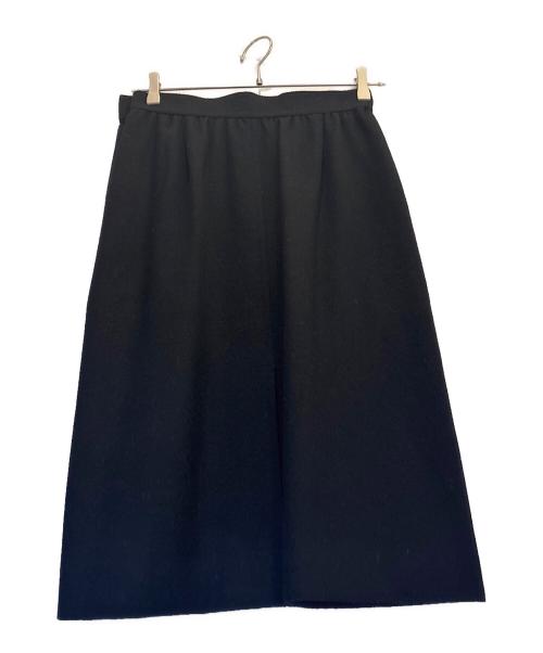 Yves Saint Laurent（イヴサンローラン）Yves Saint Laurent (イヴサンローラン) ウールスカート ブラック サイズ:Ｌの古着・服飾アイテム