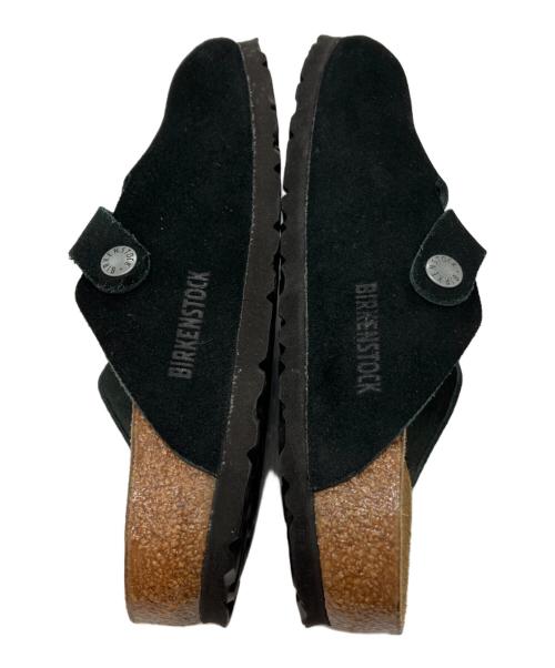 BIRKENSTOCK（ビルケンシュトック）BIRKENSTOCK (ビルケンシュトック) スウェードサボサンダル ブラック サイズ:36の古着・服飾アイテム