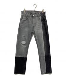 1691（イチロクキューイチ）の古着「ASYMMETRICAL STRAIGHT DENIM」｜ブラック