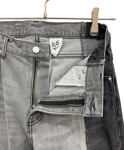 1691（イチロクキューイチ）1691 (イチロクキューイチ) ASYMMETRICAL STRAIGHT DENIM ブラック サイズ:2の古着・服飾アイテム