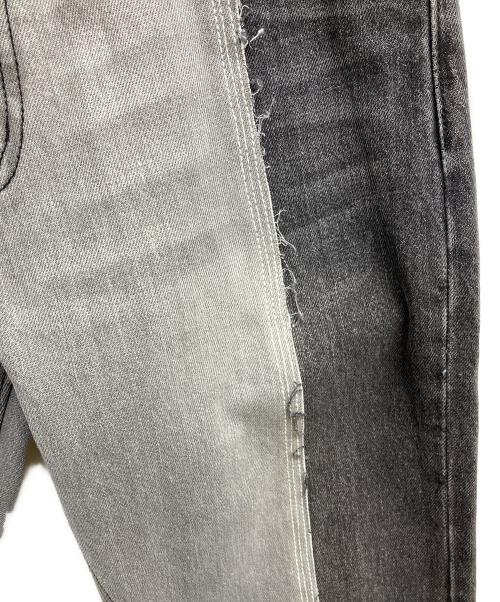 1691（イチロクキューイチ）1691 (イチロクキューイチ) ASYMMETRICAL STRAIGHT DENIM ブラック サイズ:2の古着・服飾アイテム