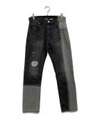 1691イチロクキューイチ）の古着「ASYMMETRICAL STRAIGHT DENIM」｜ブラック