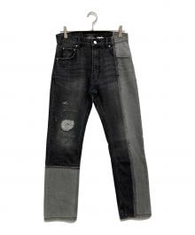 1691（イチロクキューイチ）の古着「ASYMMETRICAL STRAIGHT DENIM」｜ブラック